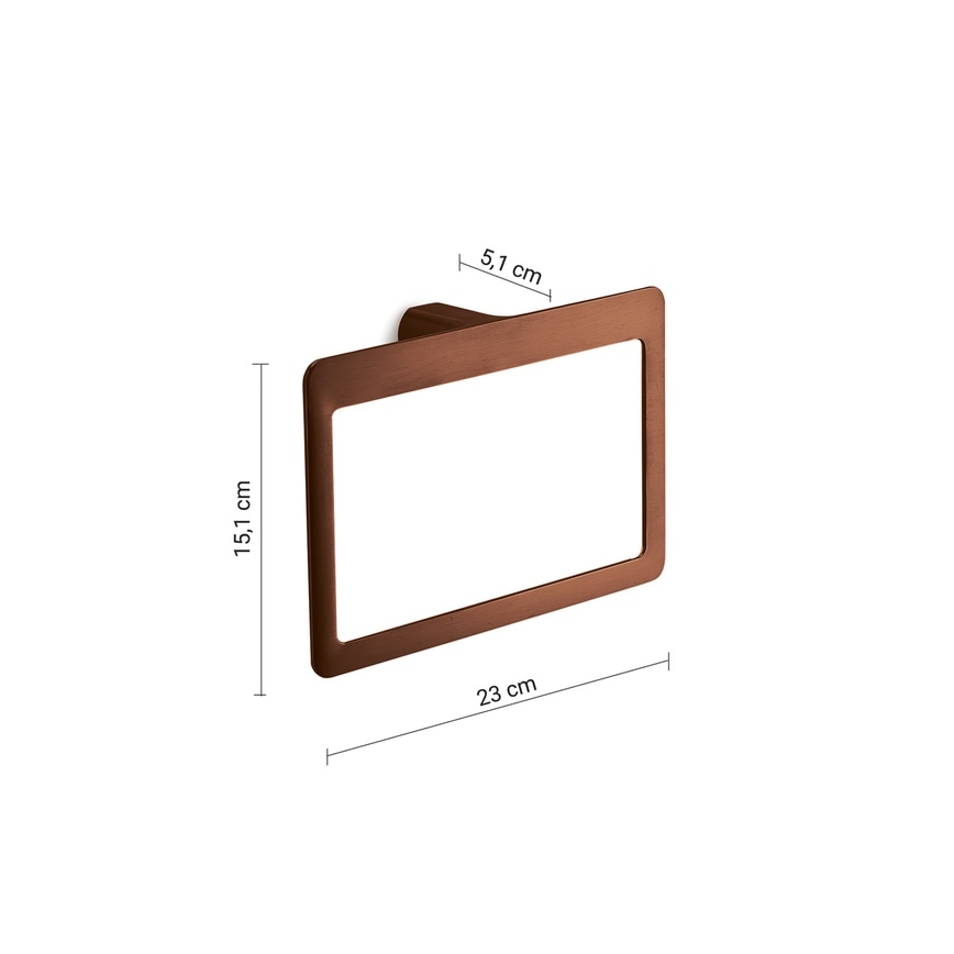 Gedy - Toalheiro de parede PIRENEI 15x23 cm bronze