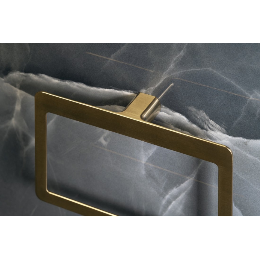 Gedy - Toalheiro de parede PIRENEI 15x23 cm dourado fosco