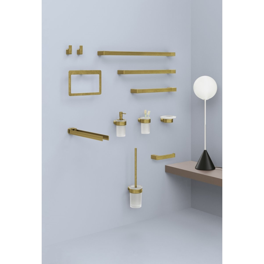Gedy - Toalheiro de parede PIRENEI 35,9 cm dourado fosco