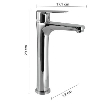 Gedy - Torneira de lavatório COMO 29 cm cromado brilhante