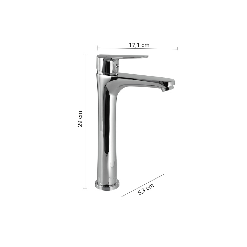 Gedy - Torneira de lavatório COMO 29 cm cromado brilhante