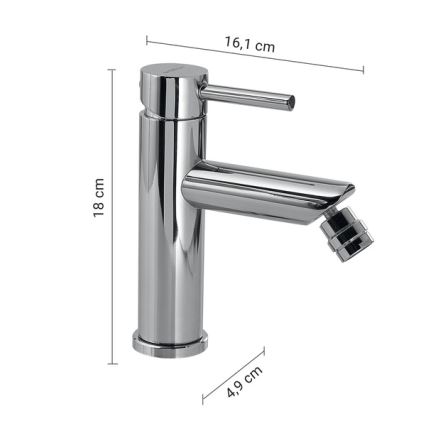 Gedy - Torneira para bidé COMO 18 cm cromado brilhante