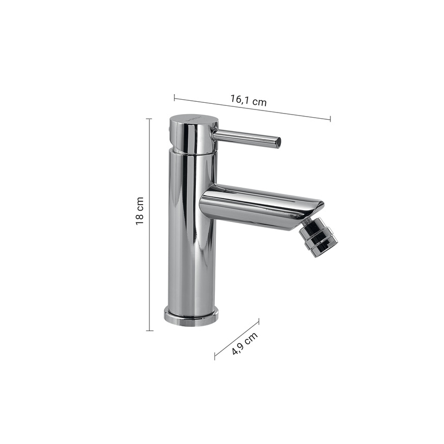 Gedy - Torneira para bidé COMO 18 cm cromado brilhante