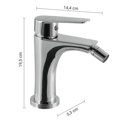 Gedy - Torneira para bidé COMO 19,5 cm cromada brilhante