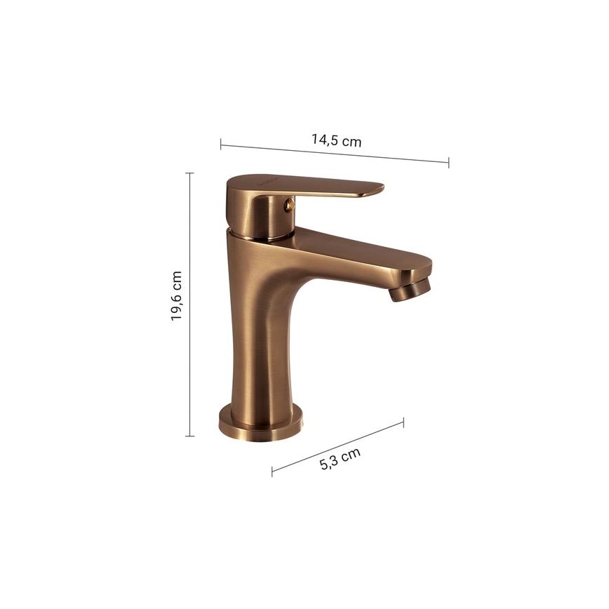Gedy - Torneira para lavatório COMO 19,6 cm, bronze