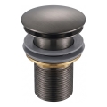 Gedy - Válvula CLICK-CLACK para lavatório, diâmetro 6,6 cm, cinza metálico