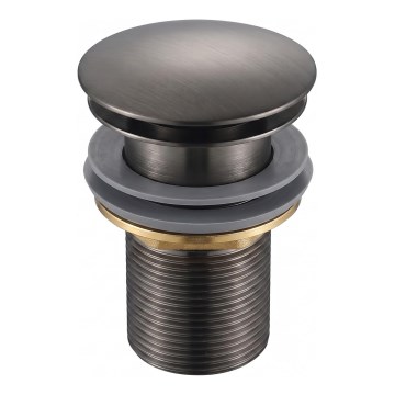 Gedy - Válvula CLICK-CLACK para lavatório, diâmetro 6,6 cm, cinza metálico