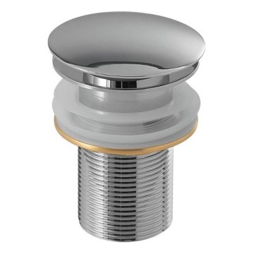 Gedy - Válvula click-clack para lavatório, diâmetro 6,6 cm, cromado brilhante