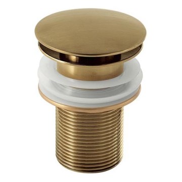 Gedy - Válvula CLICK-CLACK para lavatório, diâmetro 6,6 cm, dourada