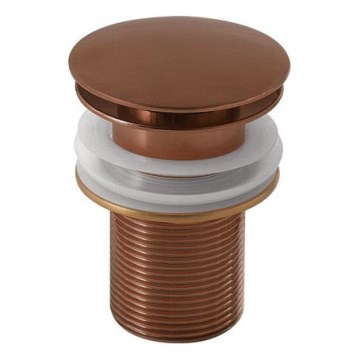 Gedy - Válvula de escoamento CLICK-CLACK para lavatório, Ø 6,6 cm, acabamento bronze