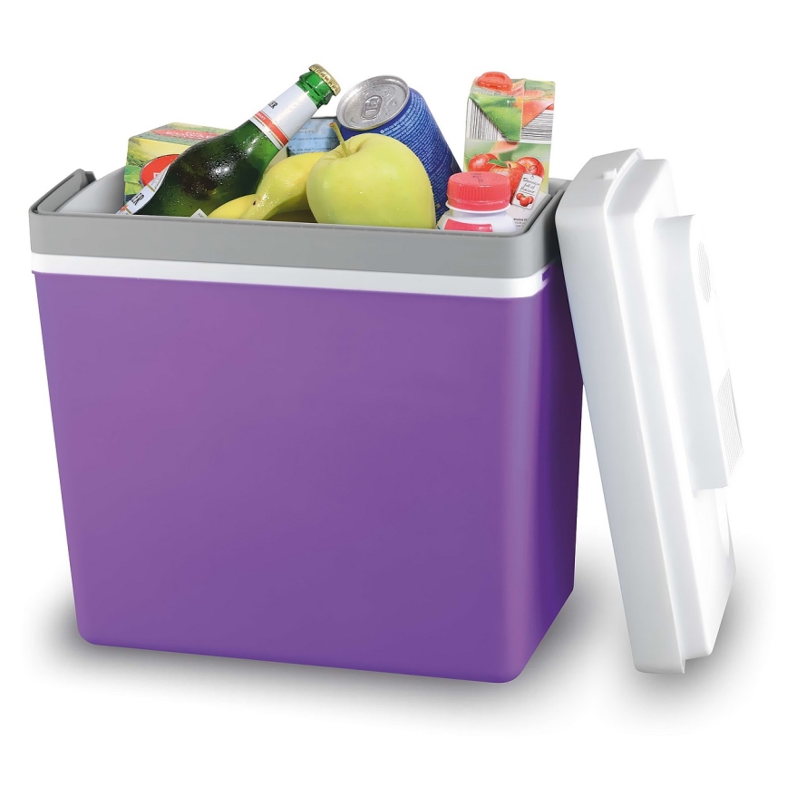 Geleira de carro portátil 23 l 55W/12V/230V púrpura/branco