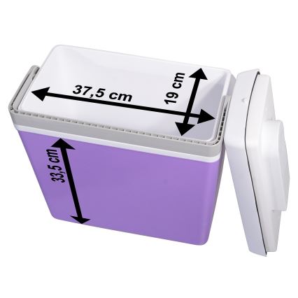 Geleira de carro portátil 23 l 55W/12V/230V púrpura/branco