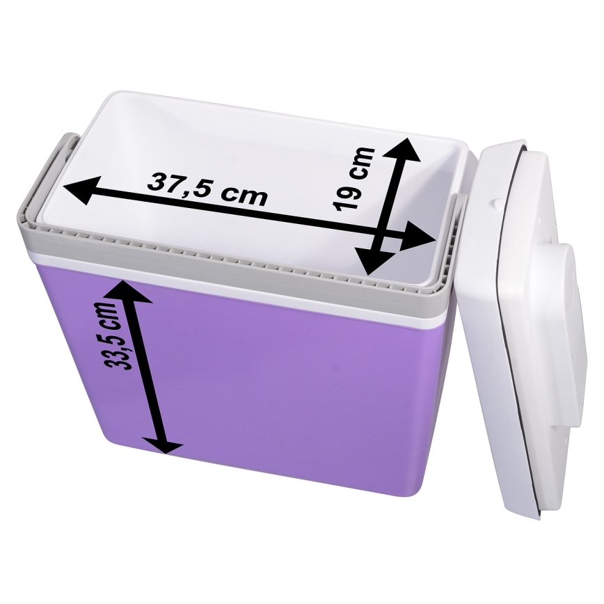 Geleira de carro portátil 23 l 55W/12V/230V púrpura/branco