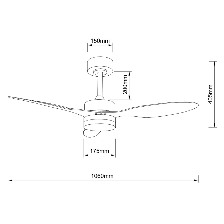 Globo - Ventilador de teto LED regulável LED/20W/230V 2700-6500K + controlo remoto