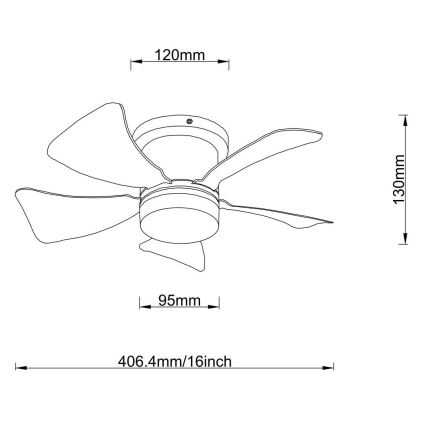 Globo - Ventilador de teto LED regulável LED/10W/230V 3000-6500K cinza + controlo remoto