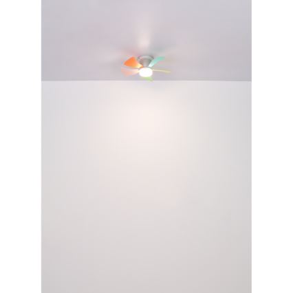 Globo - Ventilador de teto LED dimerizável LED/10W/2300V 3000-6500K multicolorido + controlo remoto