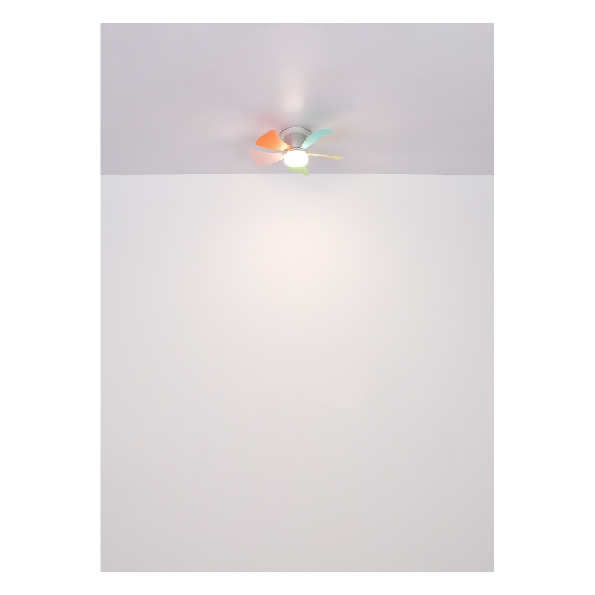 Globo - Ventilador de teto LED dimerizável LED/10W/2300V 3000-6500K multicolorido + controlo remoto