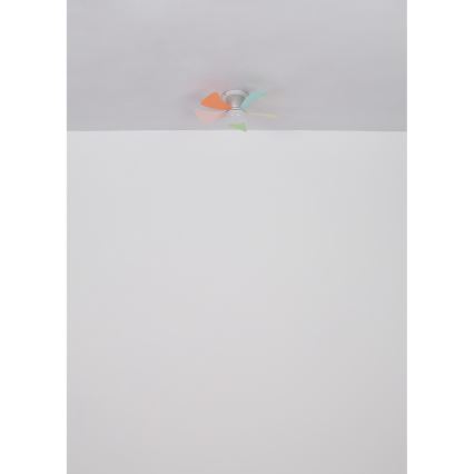 Globo - Ventilador de teto LED dimerizável LED/10W/2300V 3000-6500K multicolorido + controlo remoto