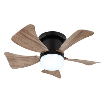 Globo - Ventilador de teto LED dimerizável LED/10W/230V 3000-6500K castanho + comando à distância