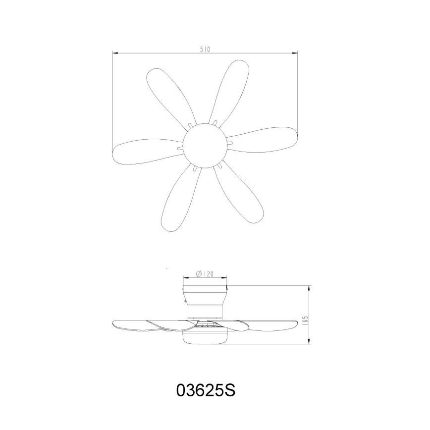 Globo - Ventoinha de tecto LED regulável LED/5W/230V 2700-6500K preta + comando à distância