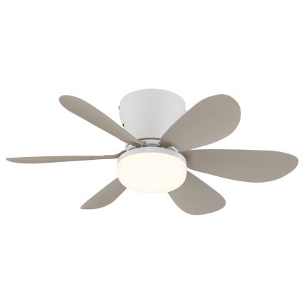 Globo - Ventilador de tecto LED com dimmer LED/5W/230V 2700-6500K bege + comando remoto