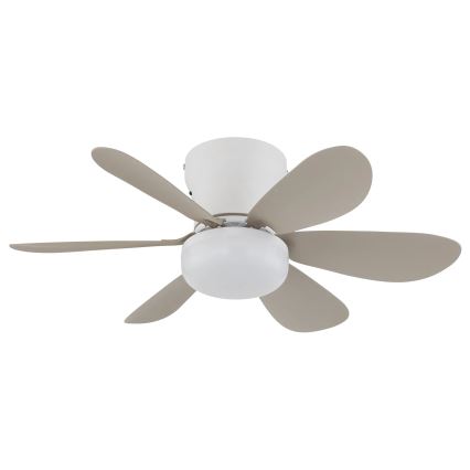 Globo - Ventilador de tecto LED com dimmer LED/5W/230V 2700-6500K bege + comando remoto