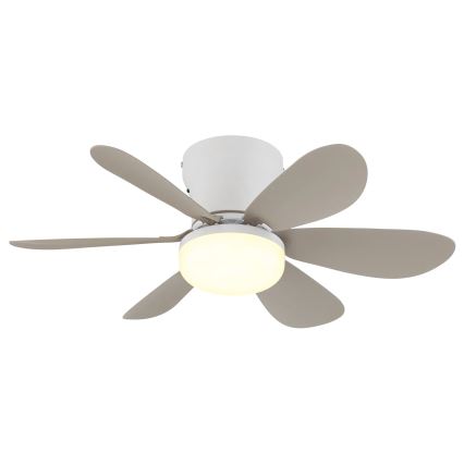 Globo - Ventilador de tecto LED com dimmer LED/5W/230V 2700-6500K bege + comando remoto