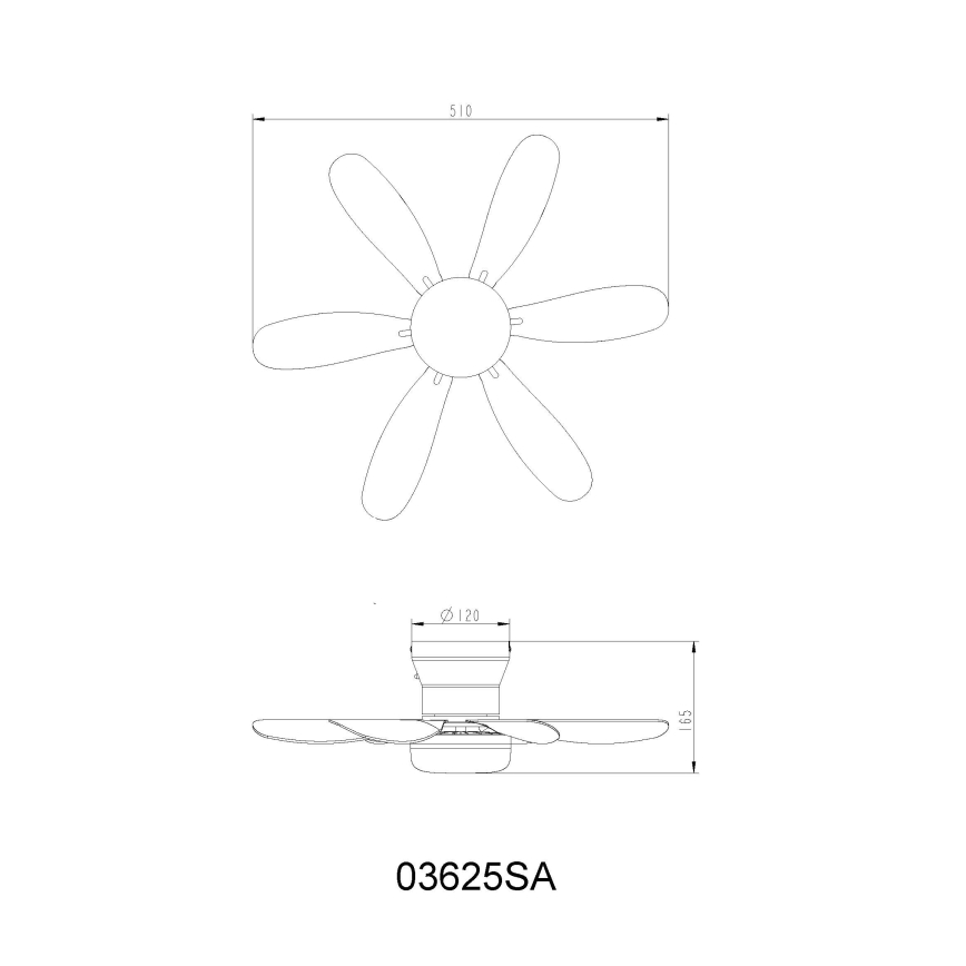 Globo - Ventilador de tecto LED com dimmer LED/5W/230V 2700-6500K bege + comando remoto