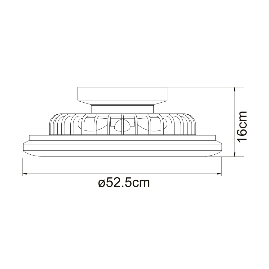 Globo - Iluminação de teto LED com regulação e ventoinha LED/30W/230V 3000-6500K + controlo remoto