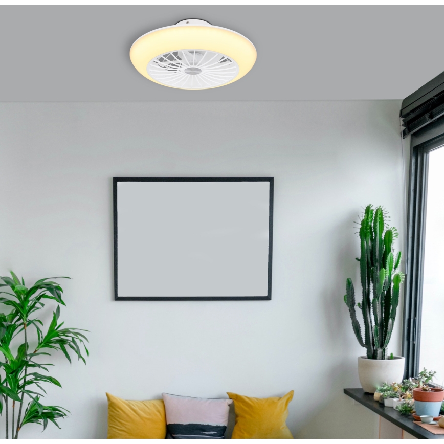 Globo 03632W - Luminária de teto LED com ventilador LAFEE LED/18W/230V