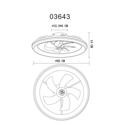 Globo - Ventilador de teto LED regulável LED/40W/230V 3000-6500K + controlo remoto