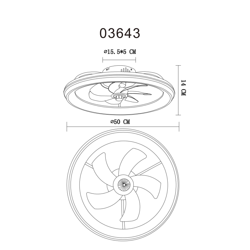 Globo - Ventilador de teto LED regulável LED/40W/230V 3000-6500K + controlo remoto