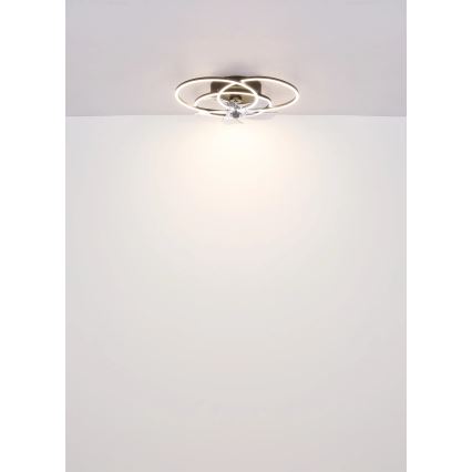 Globo - Ventilador de teto LED regulável LED/40W/230V 3000-6500K preto + controlo remoto