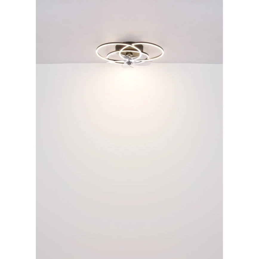 Globo - Ventilador de teto LED regulável LED/40W/230V 3000-6500K preto + controlo remoto