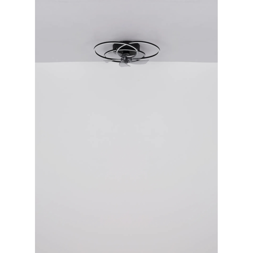 Globo - Ventilador de teto LED regulável LED/40W/230V 3000-6500K preto + controlo remoto