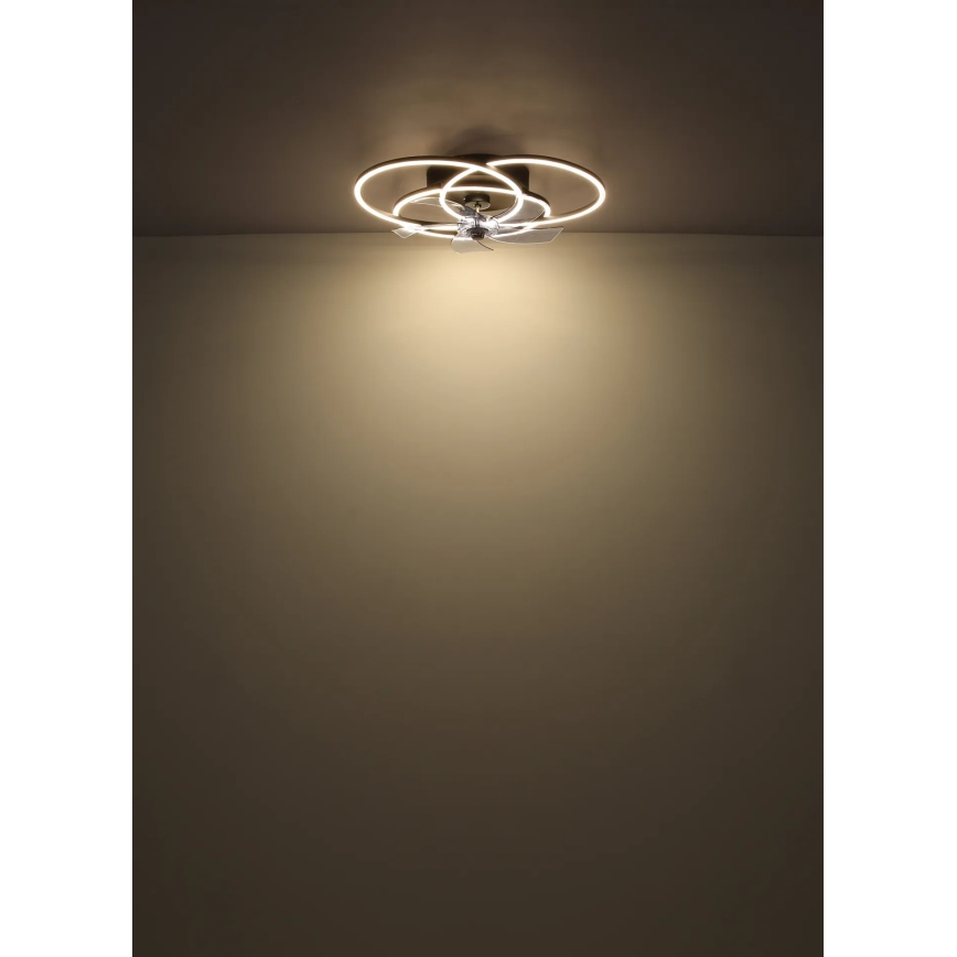 Globo - Ventilador de teto LED regulável LED/40W/230V 3000-6500K preto + controlo remoto