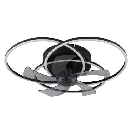 Globo - Ventilador de teto LED regulável LED/40W/230V 3000-6500K preto + controlo remoto