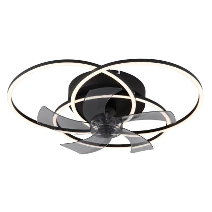 Globo - Ventilador de teto LED regulável LED/40W/230V 3000-6500K preto + controlo remoto