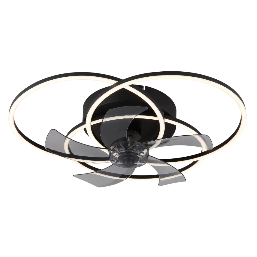 Globo - Ventilador de teto LED regulável LED/40W/230V 3000-6500K preto + controlo remoto