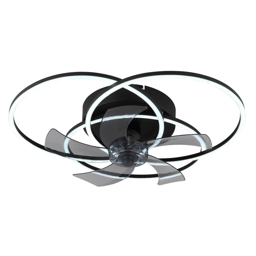 Globo - Ventilador de teto LED regulável LED/40W/230V 3000-6500K preto + controlo remoto