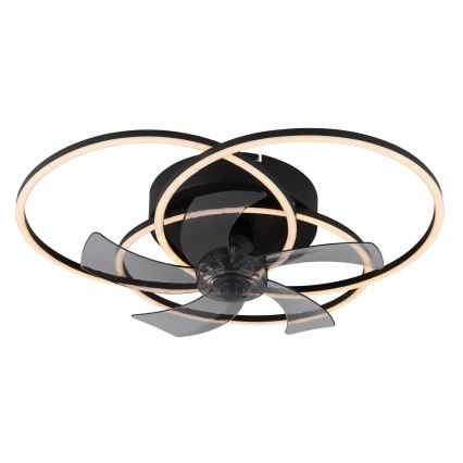 Globo - Ventilador de teto LED regulável LED/40W/230V 3000-6500K preto + controlo remoto