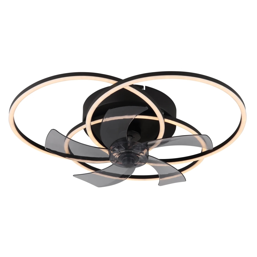 Globo - Ventilador de teto LED regulável LED/40W/230V 3000-6500K preto + controlo remoto