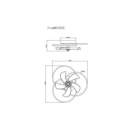 Globo - Ventilador de teto LED regulável LED/40W/230V 3000-6500K preto + controlo remoto