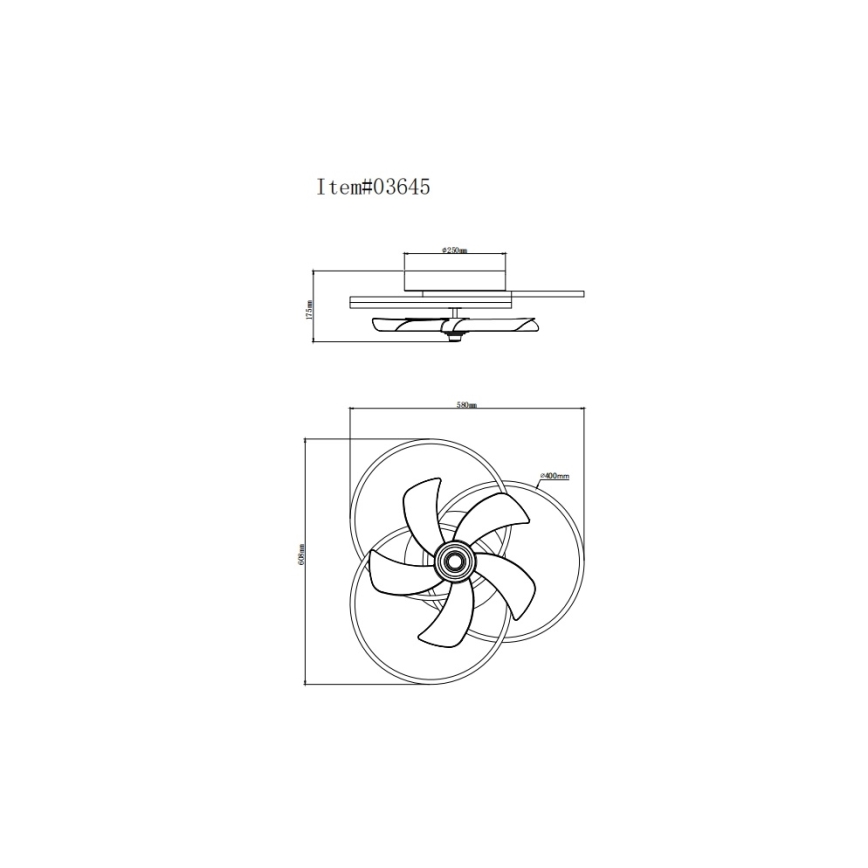 Globo - Ventilador de teto LED regulável LED/40W/230V 3000-6500K preto + controlo remoto