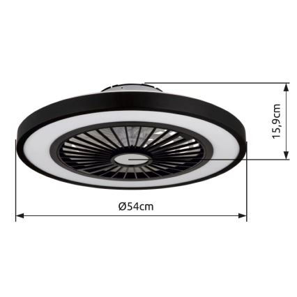 Globo - Ventilador de teto LED regulável LED/45W/230V 3000-6500K + controlo remoto