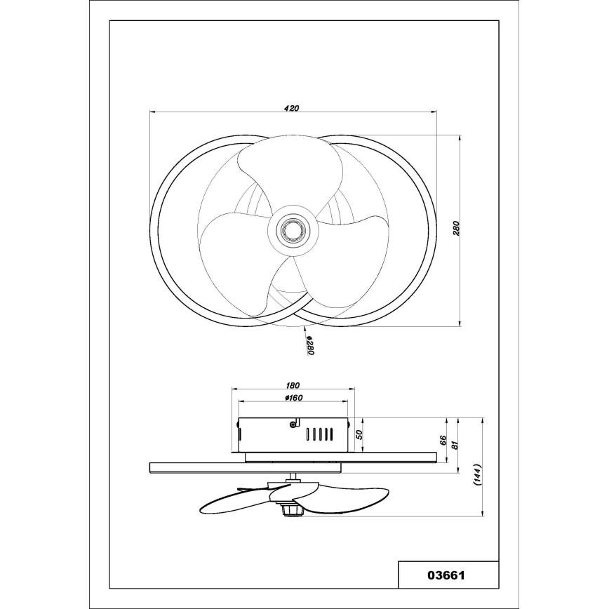 Globo - Ventilador de teto LED regulável LED/24W/230V 2700-6500K + controlo remoto