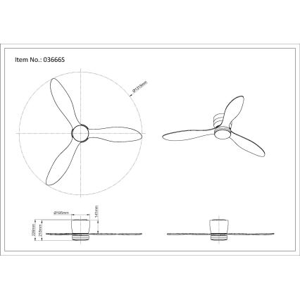Globo - Ventilador de teto LED regulável LED/20W/230V 3000-6500K + controlo remoto