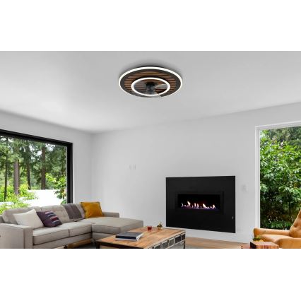 Globo - Ventilador de tecto LED dimerizável LED/36W/230V 2700-6000K preto + controlo remoto