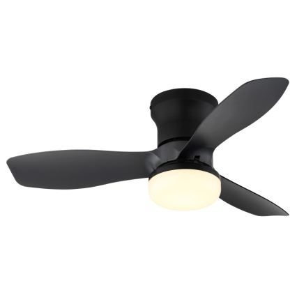 Globo - Ventilador de teto LED regulável/15W/230V 2700-6500K preto + controlo remoto