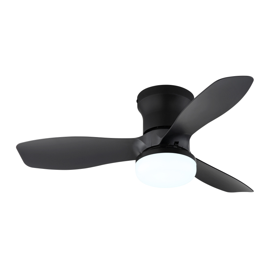 Globo - Ventilador de teto LED regulável/15W/230V 2700-6500K preto + controlo remoto